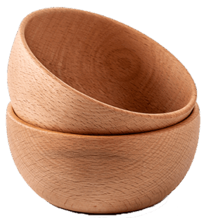 Empty Wooden Bowls